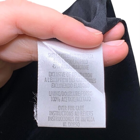 Casual Corner Sheath Dress and Small Purse Floral Embroidery Black Size 6 - Picture 6 of 8